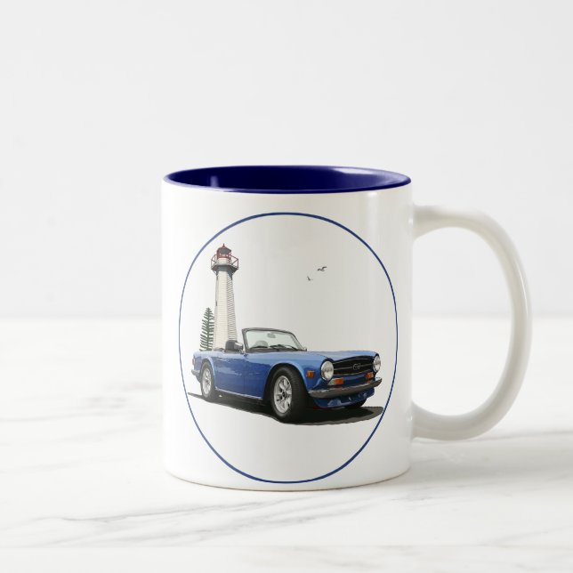 Taza Bicolor Azul TR6 (Derecha)