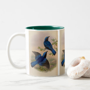 Taza Bicolor Azulejo de Manto Azul por John Gould