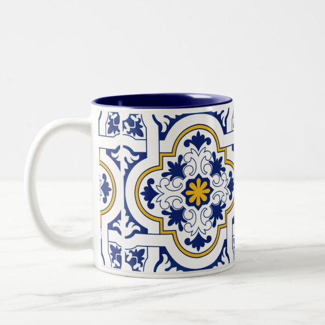 Taza Bicolor Azulejo português (Izquierda)