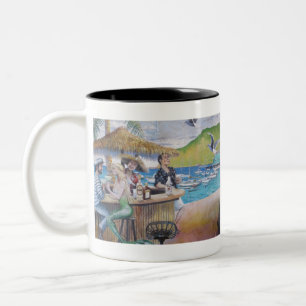 TAZA BICOLOR AZULEJOS DE LA ISLA CATALINA