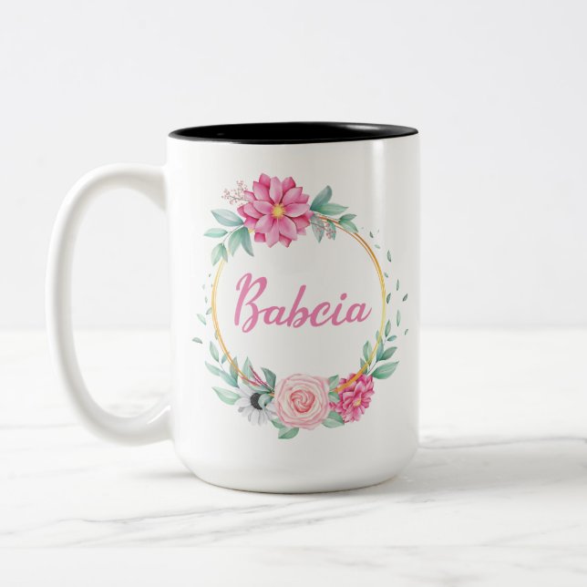 Taza Bicolor Babcia (Izquierda)