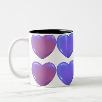 Taza Bicolor Baby Blanket Hearts Purple
