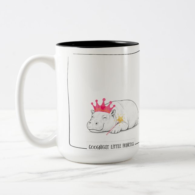 Taza Bicolor Baby Pygmy Hippo Princess Mug (Izquierda)