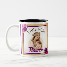 Taza Bicolor Baby Shower Purple Boho