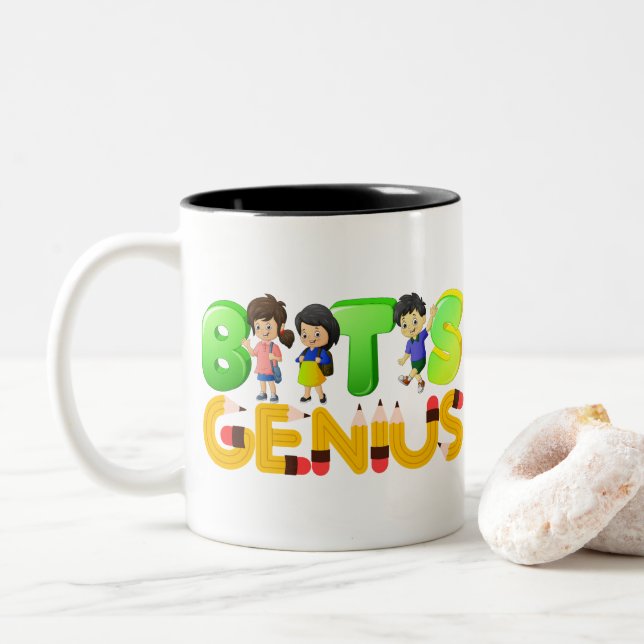 TAZA BICOLOR BACK TO SCHOOL EXCITEMENT! (Con donut)