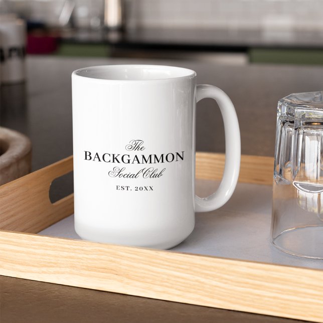 Taza Bicolor Backgammon Social Club Blanco (Subido por el creador)