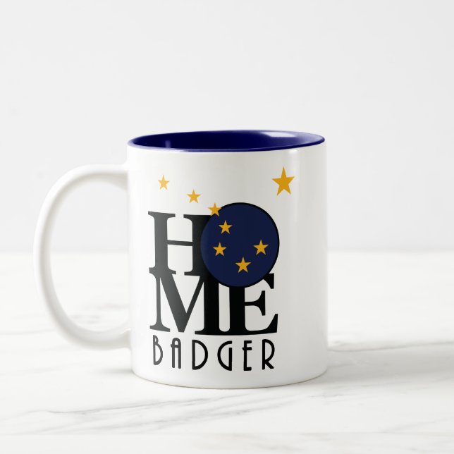 Taza Bicolor Badger de HOME Alakska 11oz (Izquierda)