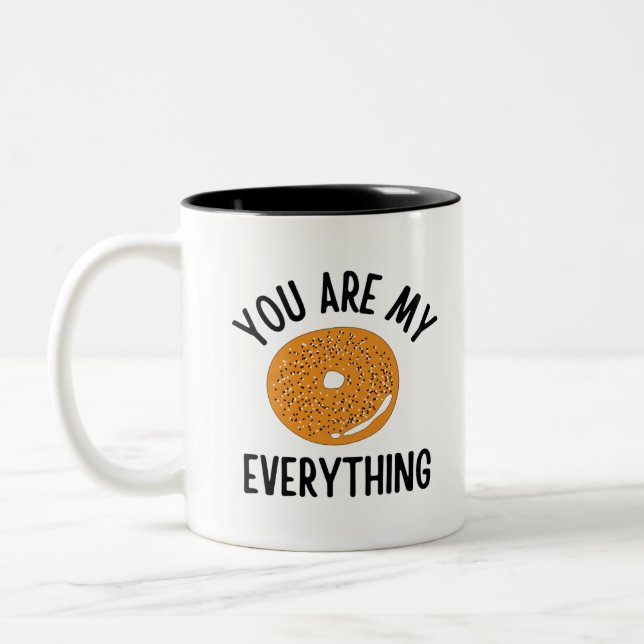 Taza Bicolor Bagel You  Are My Everything Funny (Izquierda)