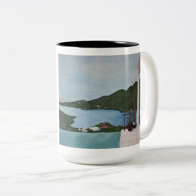 Taza Bicolor Bahía coralina St John (Anverso derecho)