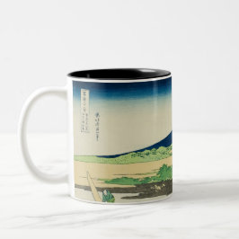 Taza Bicolor Bahía de Tagonoura cerca de Ejiri en el Tokaido