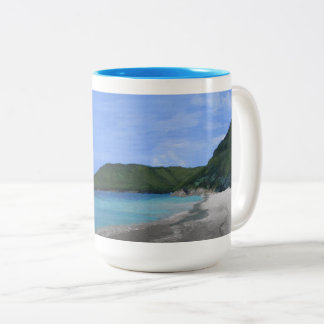 Taza Bicolor Bahía St John USVI del canela