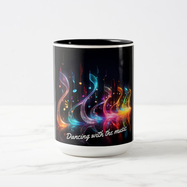 Taza Bicolor Bailando con la música (Centro)