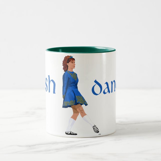 Taza Bicolor Bailarín de paso irlandés - Zapato suave - Azul (Centro)