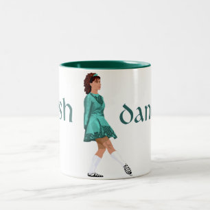 Taza Bicolor Bailarín de Step Irlandés - Zapato Blando - Turque