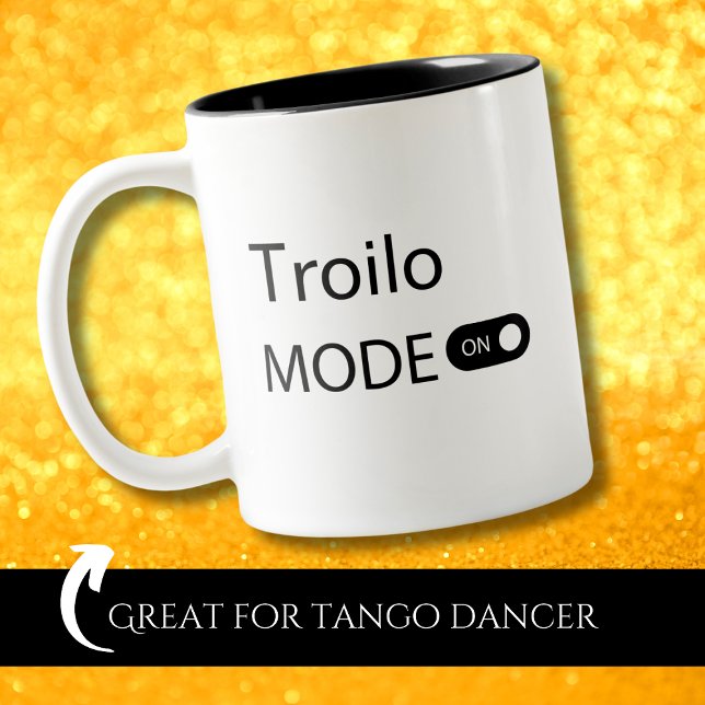 Taza Bicolor Bailarín de tango Tanguero divertido modo Troilo (Subido por el creador)
