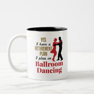 Taza Bicolor Bailarín divertido del plan de retiro de baile