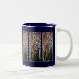 Taza Bicolor Bailarina Belly turca con grupo artístico tradicio