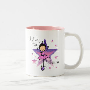 Taza Bicolor Bailarina Little Star - Cabello Marrón