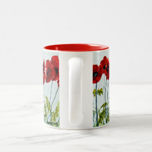 Taza Bicolor Bailarinas de la línea de amapola - ¡Bloom Where Y