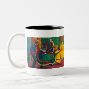 Taza Bicolor Bailarines de ballet folklórico mexicano