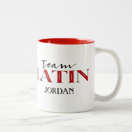 Taza Bicolor Baile de salón de baile personalizado para equipo