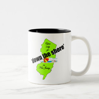 Taza Bicolor Bajando por la camiseta costera de Jersey