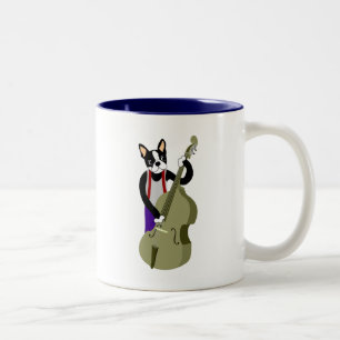 Taza Bicolor Bajista vertical de Boston Terrier
