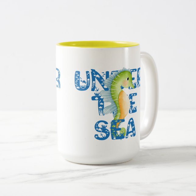 Taza Bicolor bajo el mar (Anverso derecho)