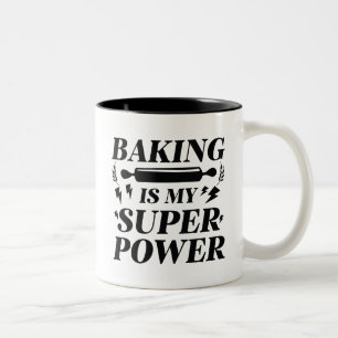 Taza Bicolor Baking Es Mi Superpotencia