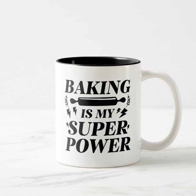 Taza Bicolor Baking Es Mi Superpotencia (Derecha)