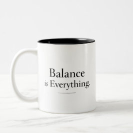 Taza Bicolor Balance Your Qi Mug Minimalist Acupuncture Mug
