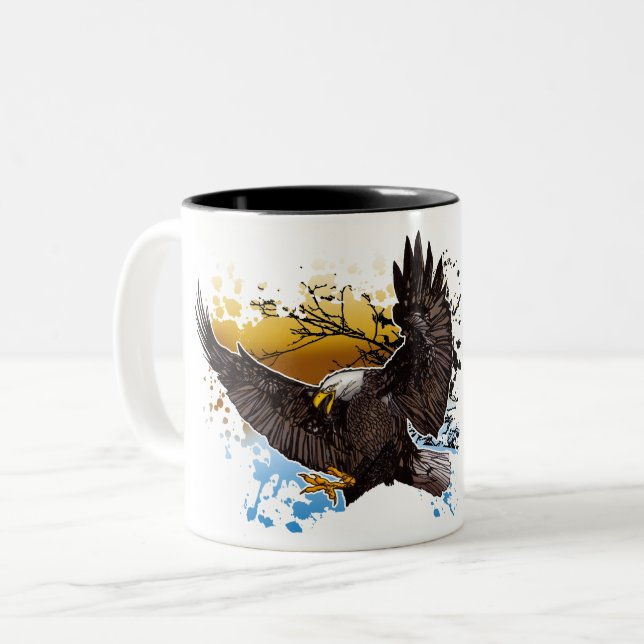 Taza Bicolor Bald Eagle (Anverso izquierdo)