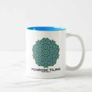 Taza Bicolor Baldosas de penrose (simetría de cinco veces)
