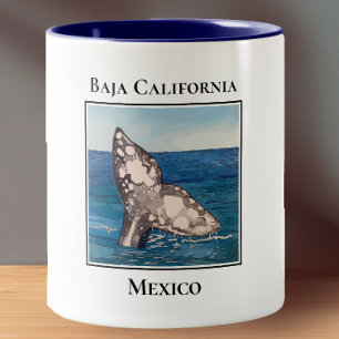 Taza Bicolor Ballena, Baja California, México