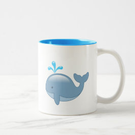 Taza Bicolor Ballena Personalizado Cute Chubby
