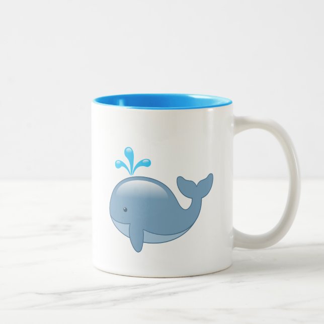 Taza Bicolor Ballena Personalizado Cute Chubby (Derecha)