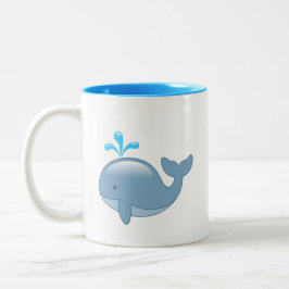 Taza Bicolor Ballena Personalizado Cute Chubby