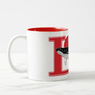 Taza Bicolor Ballenas de amor