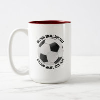 Balón de Fútbol & Texto Pequeño GRANATE 15oz Perso