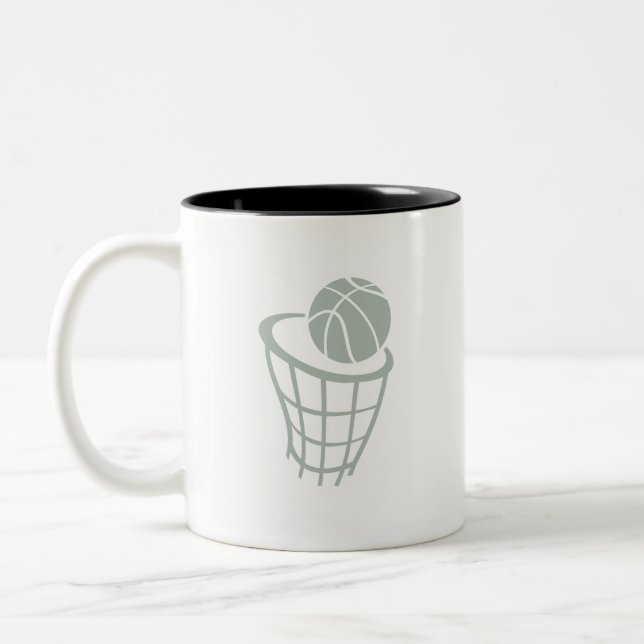 Taza Bicolor Baloncesto del gris de ceniza (Izquierda)