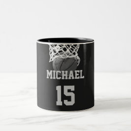 Taza Bicolor Baloncesto Su Nombre