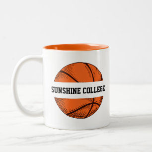 Taza Bicolor Baloncesto tu nombre de equipo favorito