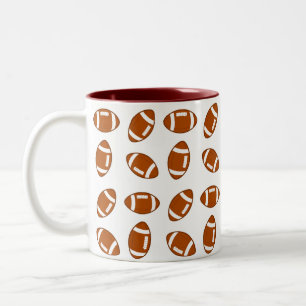 Taza Bicolor Balones de Fútbol Americano