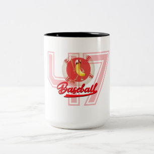 Taza Bicolor Banana Slugger Gráfico Personalizado Divertido de 