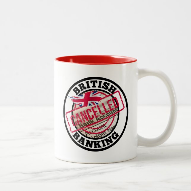 Taza Bicolor Banca británica - Cuentas bancarias canceladas (Derecha)
