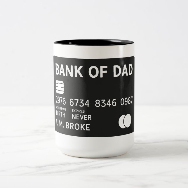 Taza Bicolor Banco Divertido De Papá (Centro)