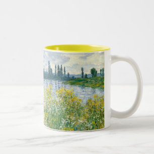 Taza Bicolor Bancos de Claude Monet el del Sena, Vetheuil,