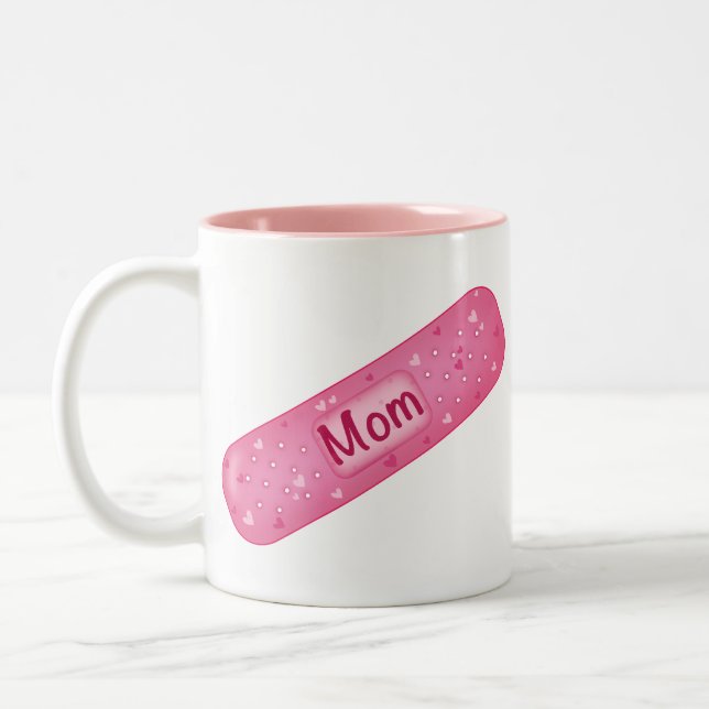 Taza Bicolor band-aid mom (Izquierda)