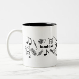 Taza Bicolor Band Dad - Mug - Negro y Blanco