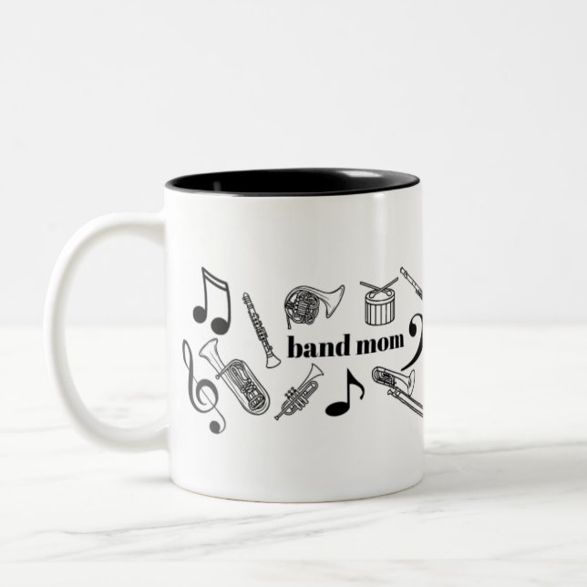 Taza Bicolor Band Mom Mug (Izquierda)